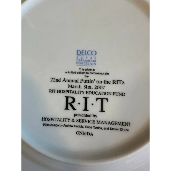RITz Mediterranean College collectible plate - Picture 7 of 7